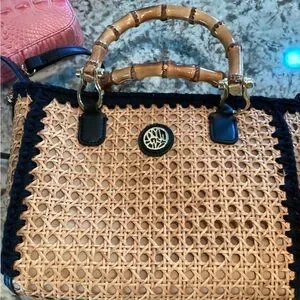 Lilly Pulitzer Bags Nwt Lilly Pulitzer Greydon Cane Mini Tote Poshmark